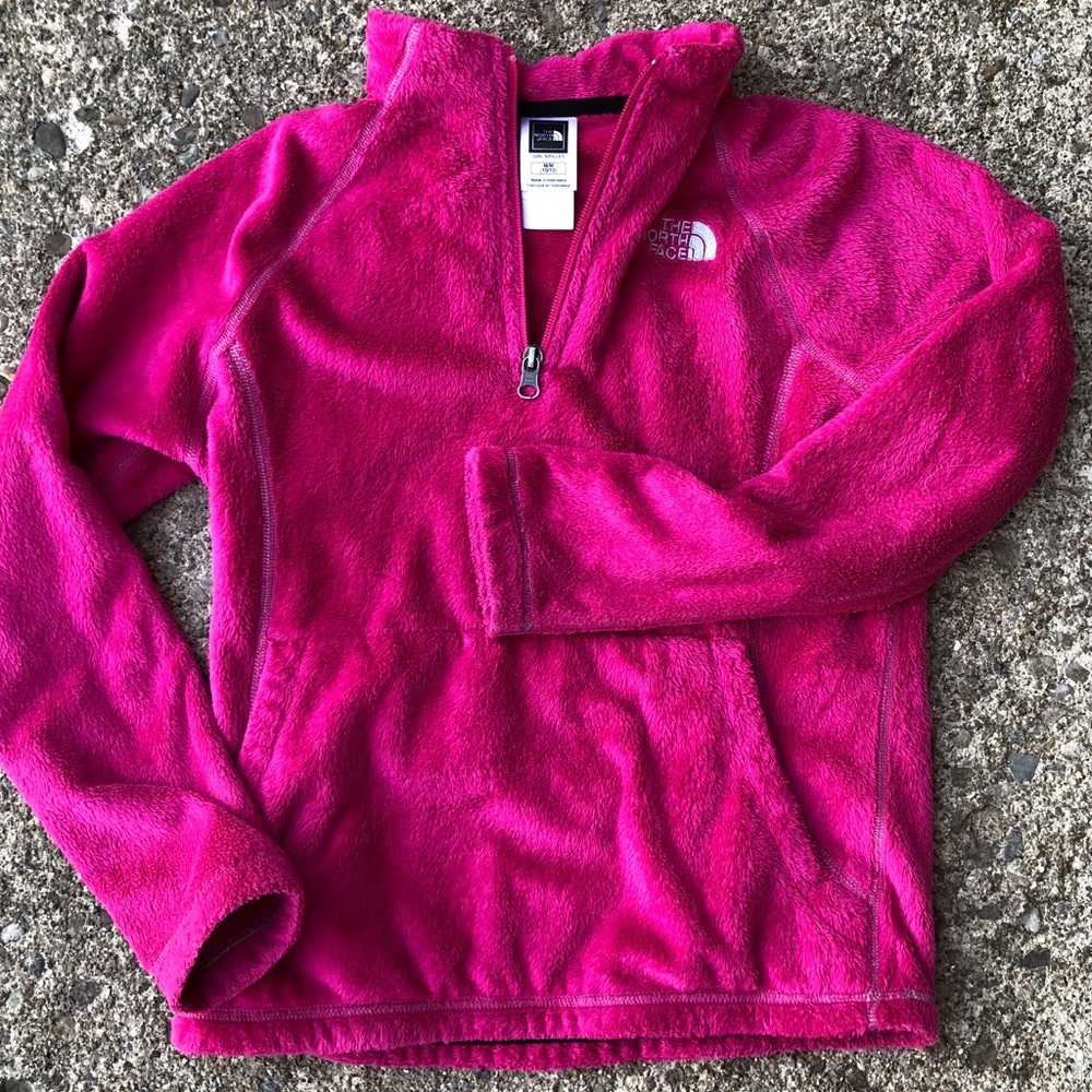 Girls fleece Northface pullover size 10-12